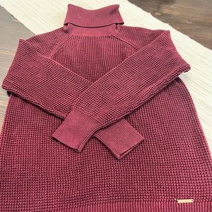 Maroon Michael Kors Turtleneck Sweater Size Small